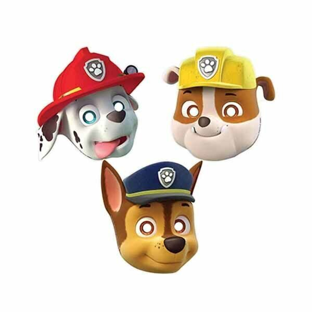 Маски Щенячий Патруль, 8 штук