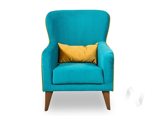 Кресло Вояж 7 Карат 103 (бирюзовый однотон)/Карат 101 (горчично-желтый однотон)