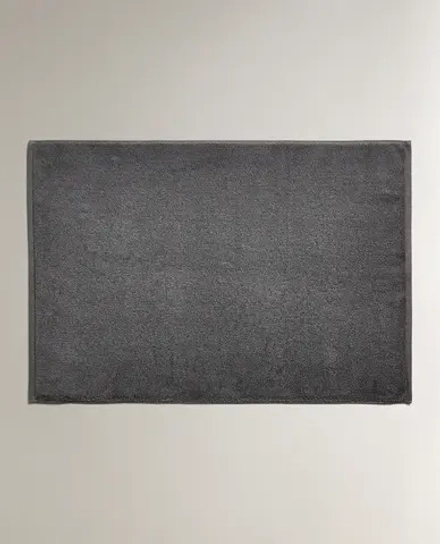 ZARA HOME КОВРИК ДЛЯ ВАННОЙ, ИЗ ХЛОПКА С РЕЛЬЕФНЫМ УЗОРОМ, СЕРЫЙ