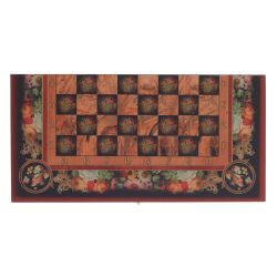 GAEM Игра настольная 3 в 1 (шахматы, шашки, нарды) "Цветы", L50 W25 H6 см