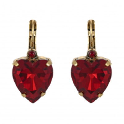 Серьги Сердце из кристалла