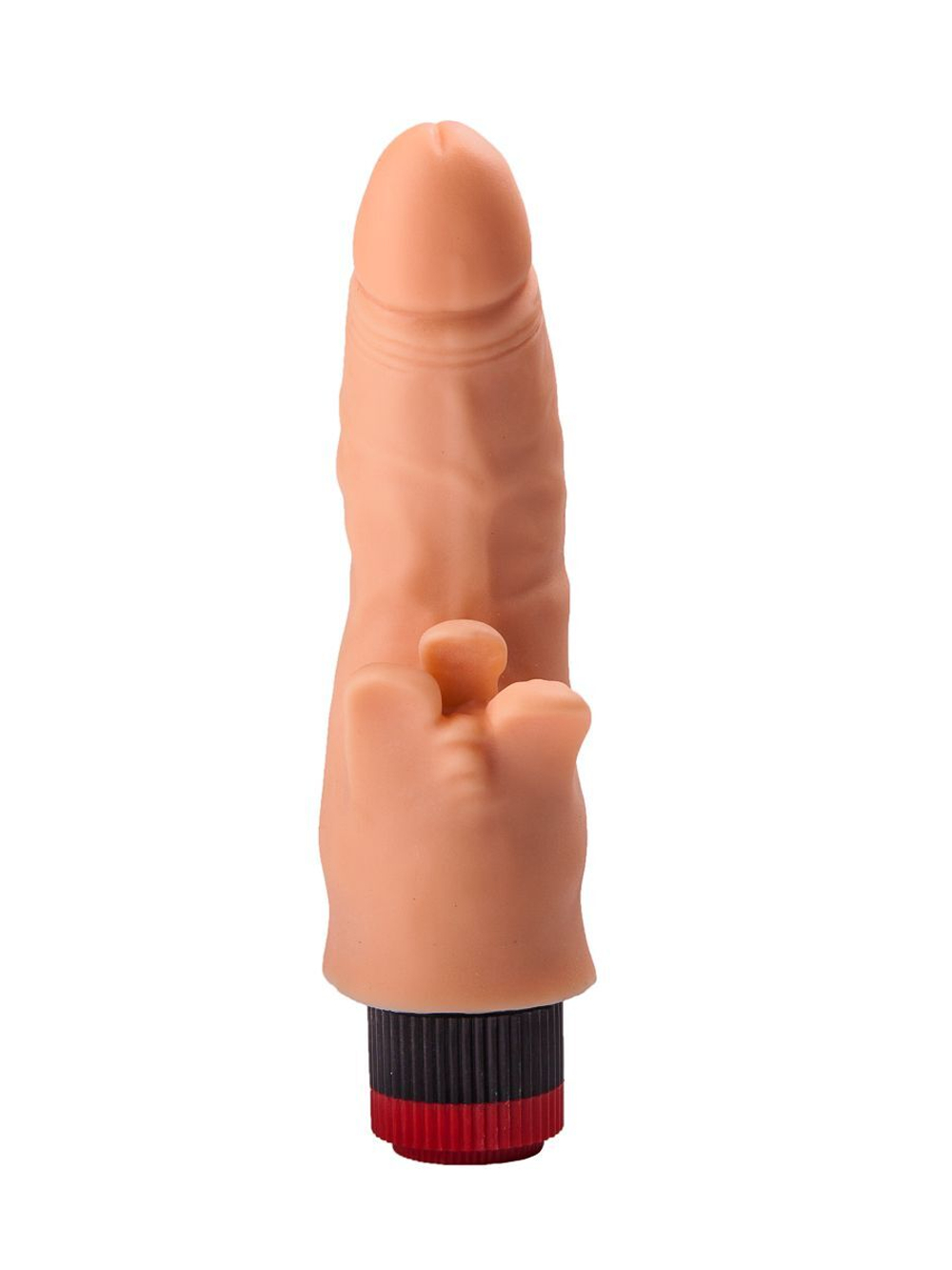 Двойной анально-вагинальный гелевый вибратор - 17 см. (Цвет: телесный)