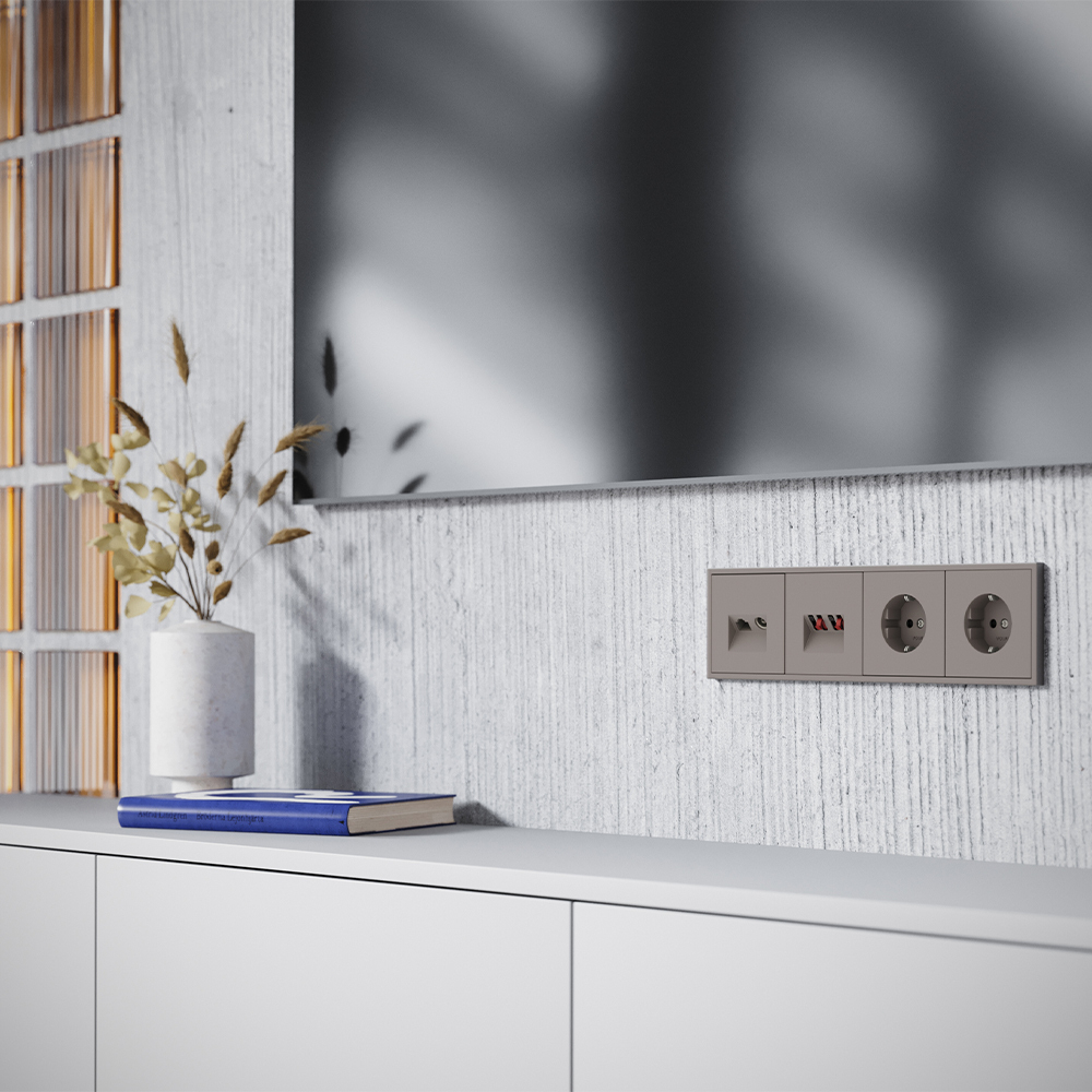 Накладка для розетки акустической 4-местной , S70 (капучино)