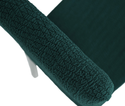 Чехол на стул без оборки Зигзаг, цвет Изумрудный