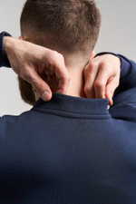 Косоворотка-свитшот Варгградъ мужской тёмно-синий «Ушкуйник» без начёса