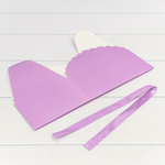 Коробка сборная 22х16х10 см с атласной лентой (Сиреневый)