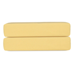 Простыня на резинке из стираного перкаля светло-желтого цвета из коллекции essential, 200х200х30 см