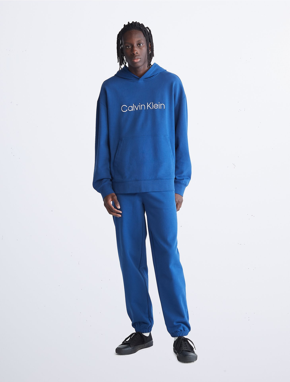 Худи Calvin Klein Relaxed Fit Standard Logo Blue Herald