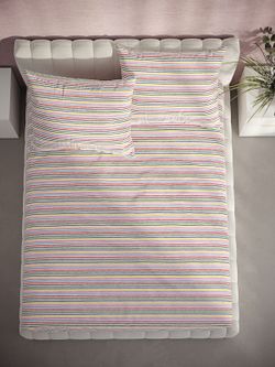 Постельное белье перкаль Сказка "Радужная полоска" 1,5-сп Наволочка 50х70 см 1 шт Простынь 150x215 см Пододеяльник 145x215 см