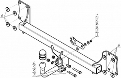 Фаркоп с эл-кой Smart для BMW X5 E-70, F15, X6 F16 (оцинкованный)(паспорт и сертификат в комплекте) 90205-A.Motodor