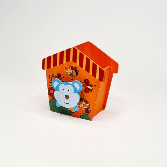 Подставка для ручек из дерева, замок