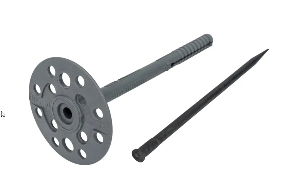 Дюбель для изоляции гвоздь 10х140 пластиковый