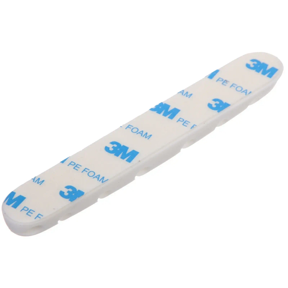 Держатель для проводов на липком слое «ДОМАНИЯ», 8 портов, цвет белый, 13,5*2см ( упак. ZIP пакет)