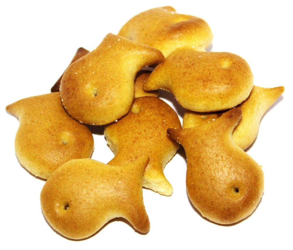 Крекер в форме рыбки с солью,вес