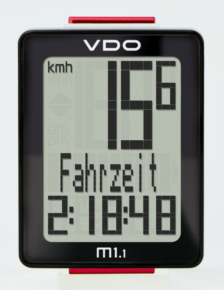 Велокомпьютер VDO M1.1 5 ф-ций дисплей черно-белый (Германия)