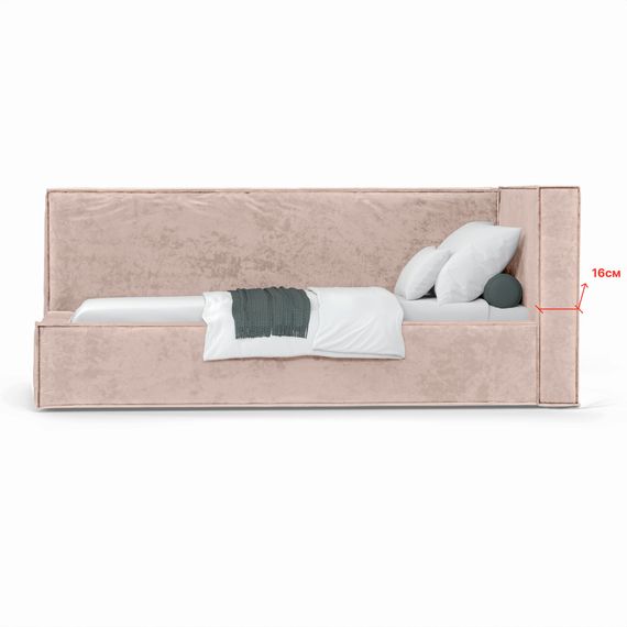 Кровать Bever ПРАВАЯ 90 с ортопедическим основанием без ПМ Nebby 232