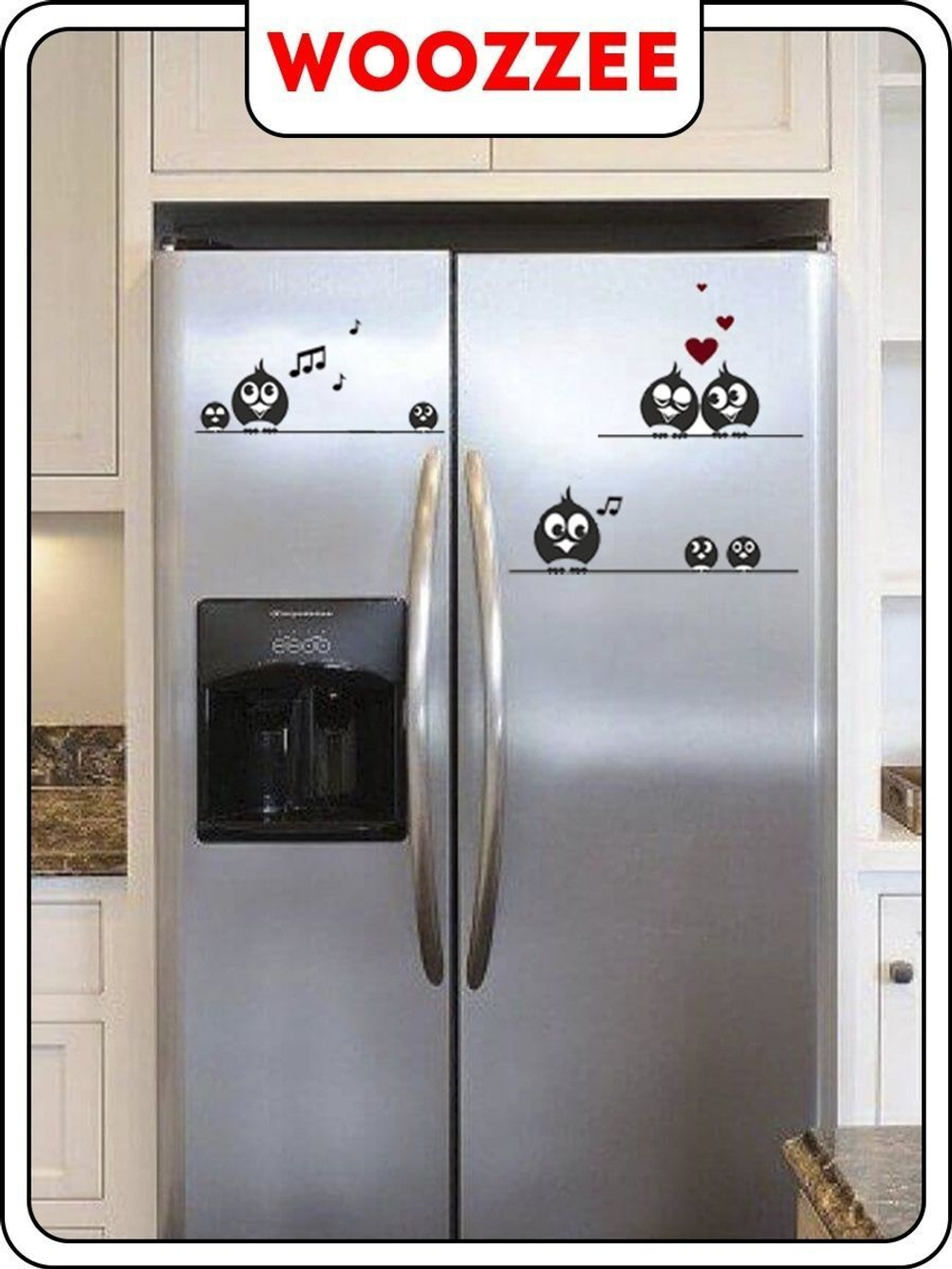 Наклейка декоративная А3 "Птички на проводах"