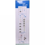 Полка для ванны угловая телескопическая, 4 полки 2,6м