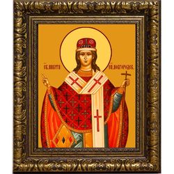 Никита Новгородский (Печерский) Святитель. Икона на холсте.