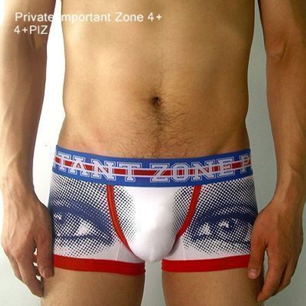 Мужские трусы хипсы белые 4+PIZ Blue Eyes Hip Boxer