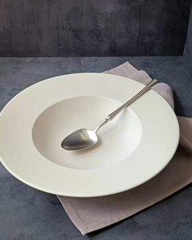 Тарелка глубокая d=27 cм,фарфор "NOBLE" серия "Fine Plus-Light Grey"