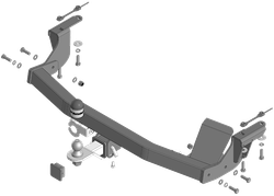 Фаркоп Motodor на Changan Cs95 2023- (под квадрат 50х50)(паспорт и сертификат в комплекте)(без электрики) 97208-E