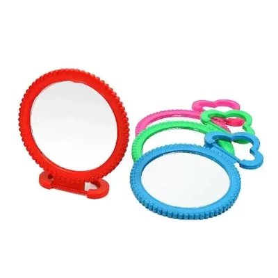 Зеркало настольное в пластиковой оправе «Бусинки» круг, подвесное d-15см