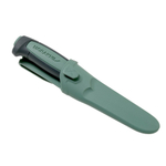 Нож Morakniv Basic 511 углеродистая сталь, пласт. ручка (серая) зел. вставка