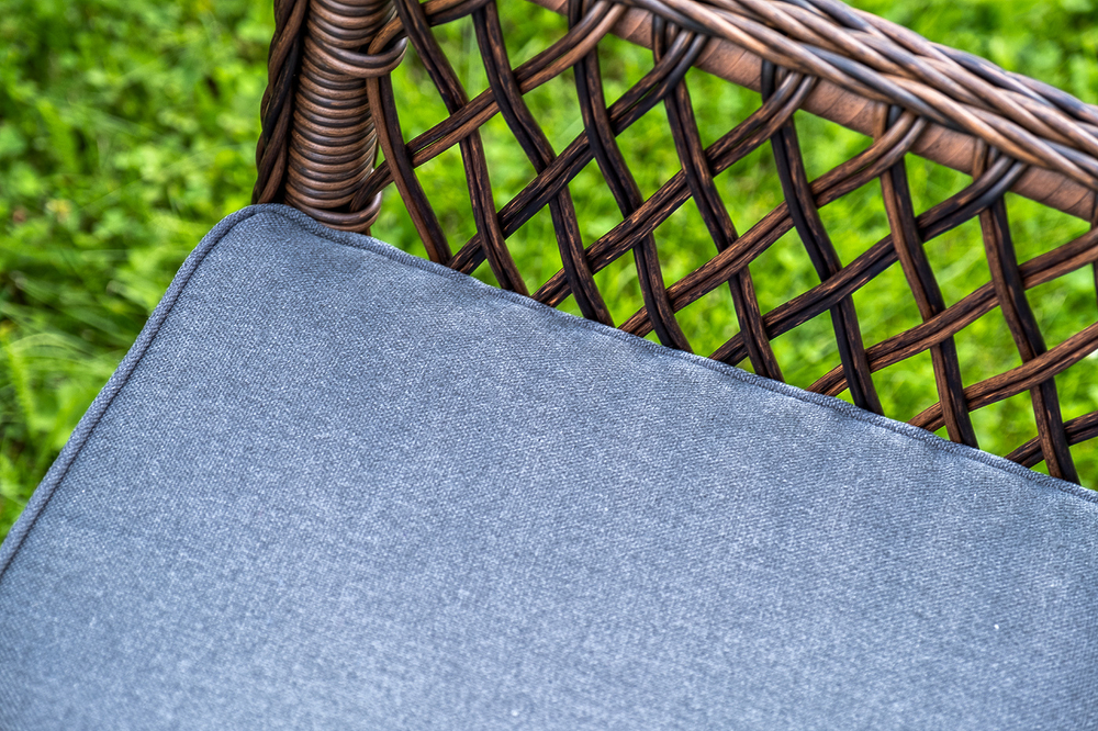 "Доппио" обеденная группа плетеная, цвет коричневый