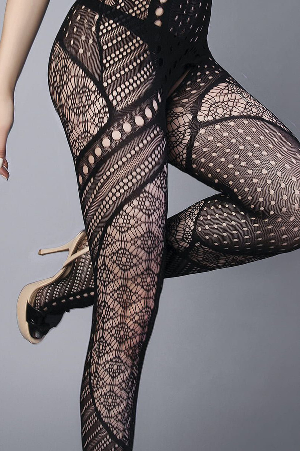 Боди-комбинезон геометрия Le Frivole черный S/L