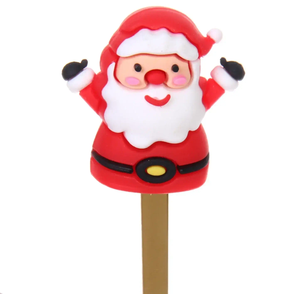 Набор для десерта «Дед Мороз и Ёлка» 4предмета (2ложки+2вилки) в подарочной коробке,золото