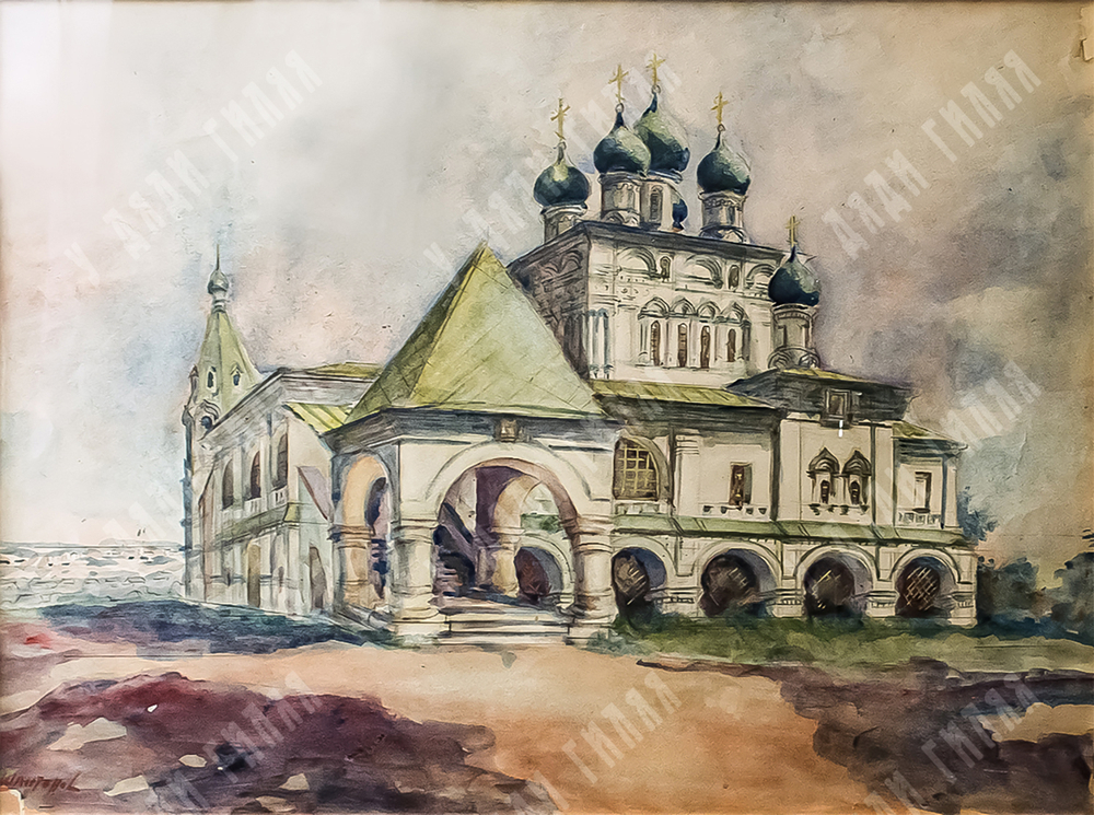 Шпитонов И.В. (1901–после1965) «Никольская церковь в Коломенском». Акварель. 1960-е гг.