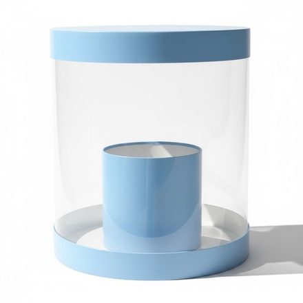 Коробка аквариум 32см Цвет :Голубой .