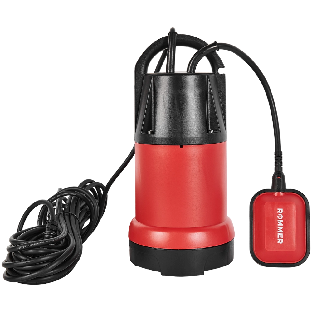 Насос дренажный ROMMER OPTIMA 750 (0,75 кВт, Qmax 13 м³/ч, Hmax 8 м, 1x230В, кабель 10 м.)