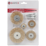 Щетка для дрели Bartex, со шпилькой, 5 шт, 99926, шт