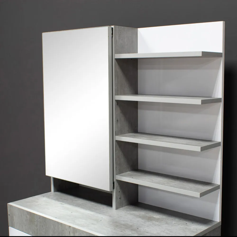 Стол туалетный Инстайл СТ-01 бетон/белый