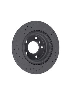 Диск тормозной задний перфорированный PRO-LINE с покрытием комплект BMW E81/E87/E90 ALL 06-> GANZ GIJ06041S