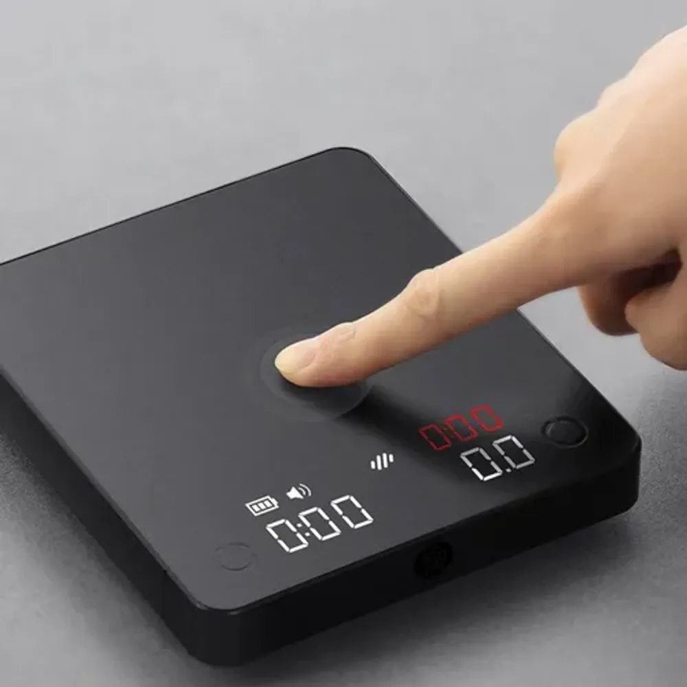 Весы кофейные портативные MINI SCALE (POUR-OVER&ESPRESSO) черные 0,2-2000гр батарея 1800mAH ZeroHero