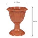 Вазон Жасмин 12л на высокой ножке, коричневый