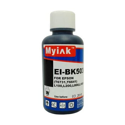 Чернила для EPSON (T6641/T6731) L100/ L200/L800/L1800 (100мл, black, Dye) EI-BK503 Gloria™ MyInk