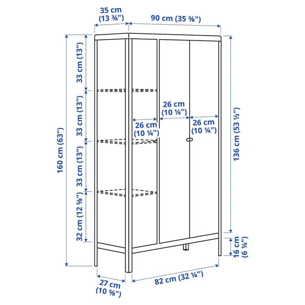 Шкаф - KOLBJÖRN /KOLBJОRN  IKEA/ КОЛЬБЬЁРН ИКЕА,  161х90 см,  бежевый
