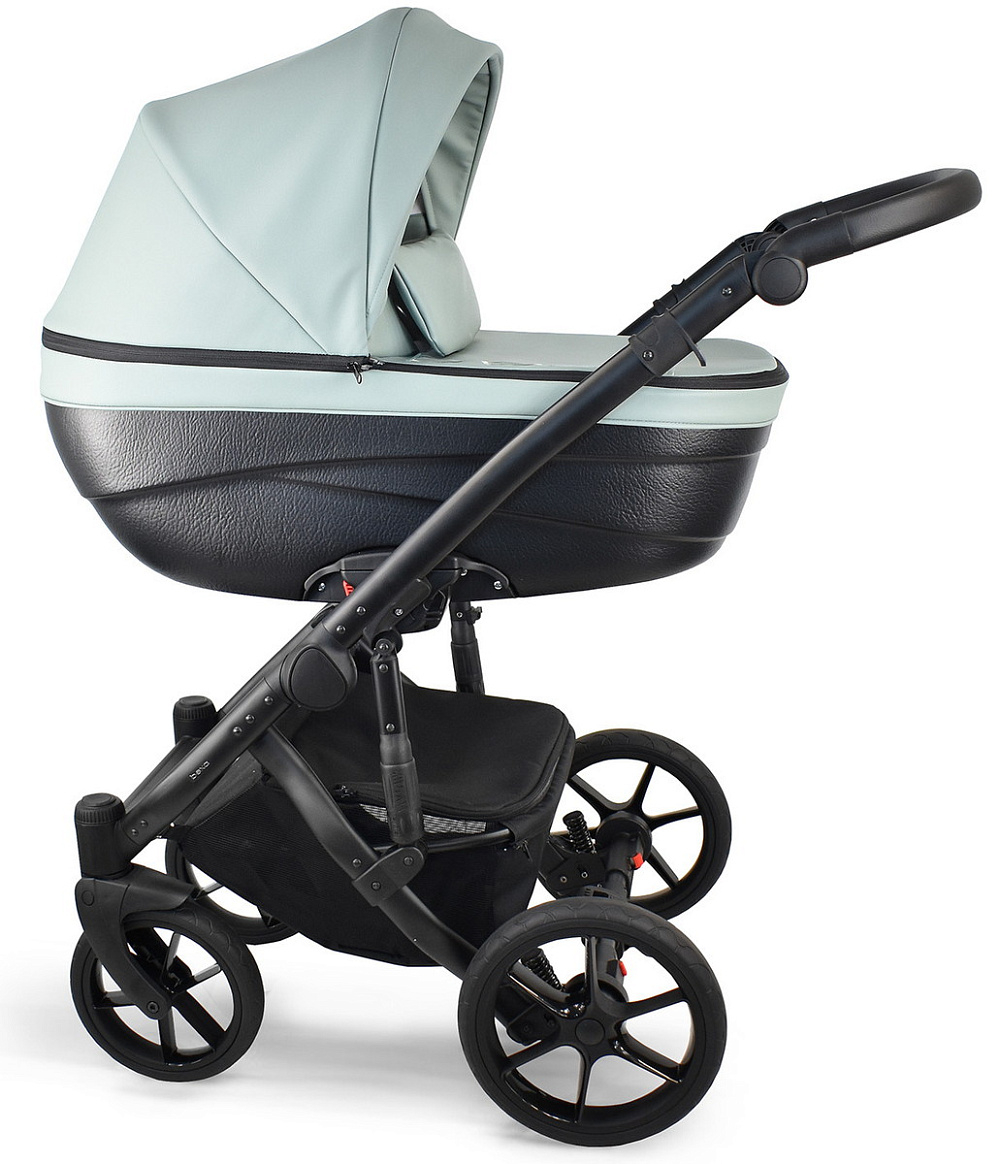 Детская коляска Bexa Ideal Eco 3 в 1 с автокреслом Avionaut Cosmo IE04 черный+шалфей кожа