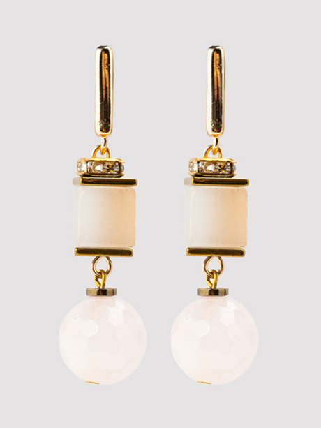 20144710 Серьги Роман с камнем