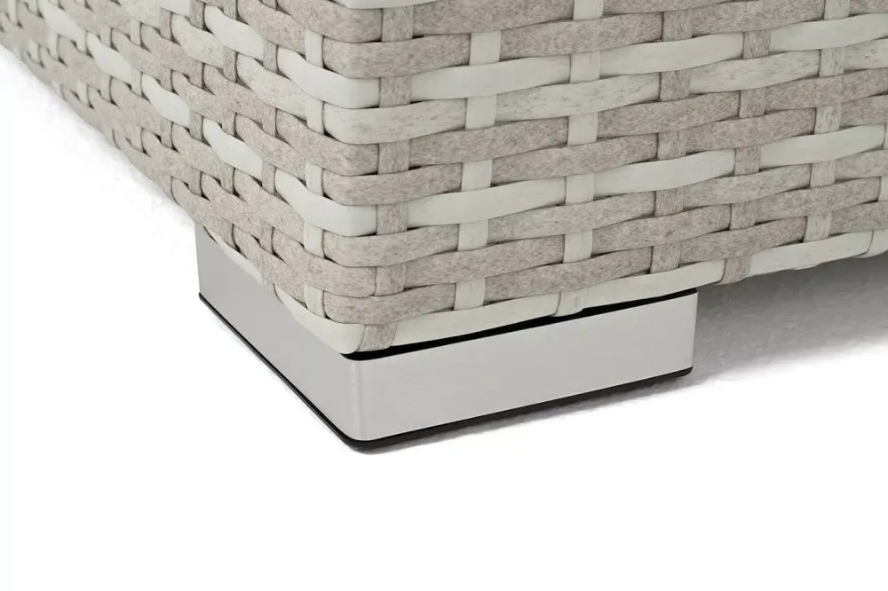 "Лунго" кашпо для цветов большое плетеное из искусственного ротанга, цвет бежевый