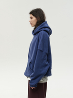 Drawstring Hoodie Navy Smoke