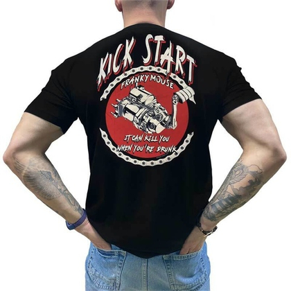 Футболка Franky Mouse Kick Start (двигатель) (S / черный)