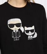 Худи ikonik karl &amp;choupette Karl Lagerfeld - черный(210W1821)