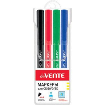 Набор маркеров перманентных 0,5мм 4цв., для CD