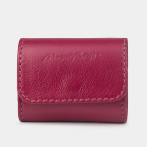 Чехол-держатель кожаный для наушников Grand Easy цвета малины