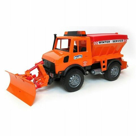 Игрушечный транспорт Bruder - Снегоочиститель Unimog и разбрасыватель песка - Брудер 02572